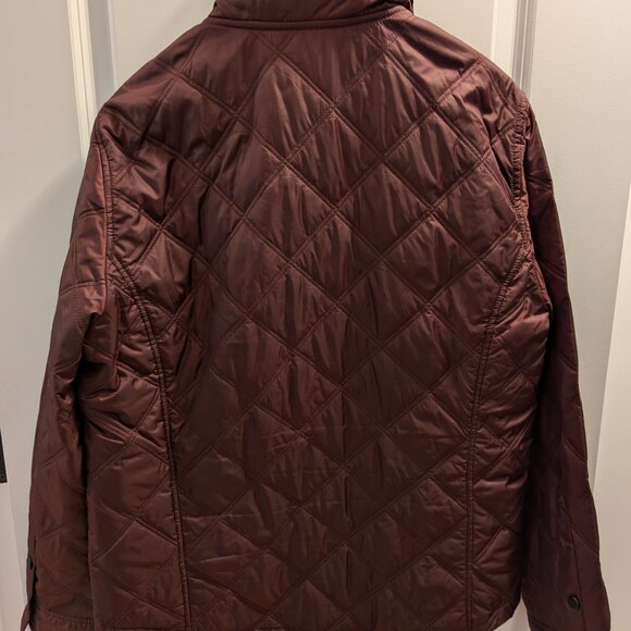 Zara Men's quilted light jacket burgundy size XL - Picture 2 of 9